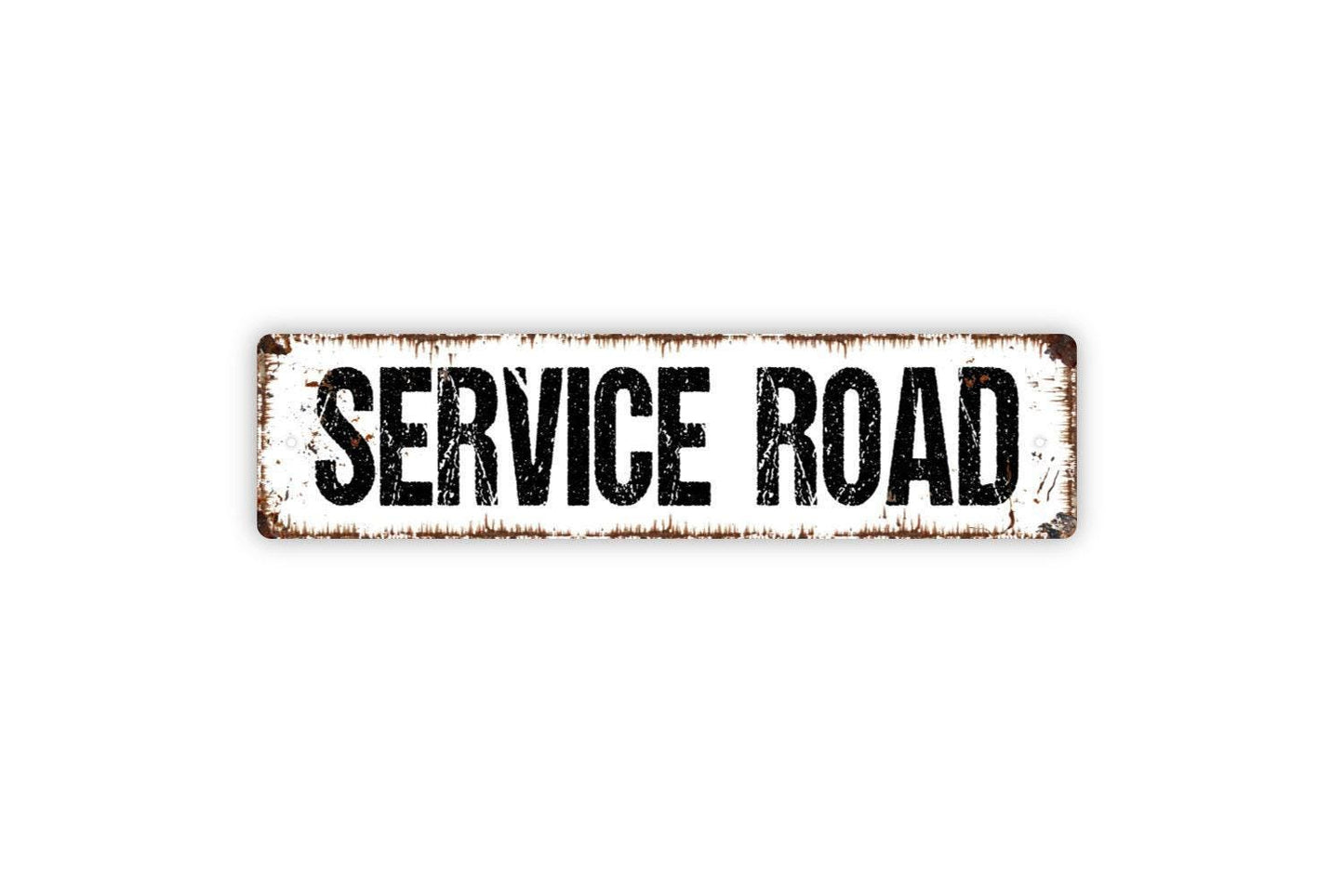 Service Road Sign | Directional Wall Decor | Metal Sign or Vinyl Sticker for Businesses, Properties, Parking Lots, or Private Roads