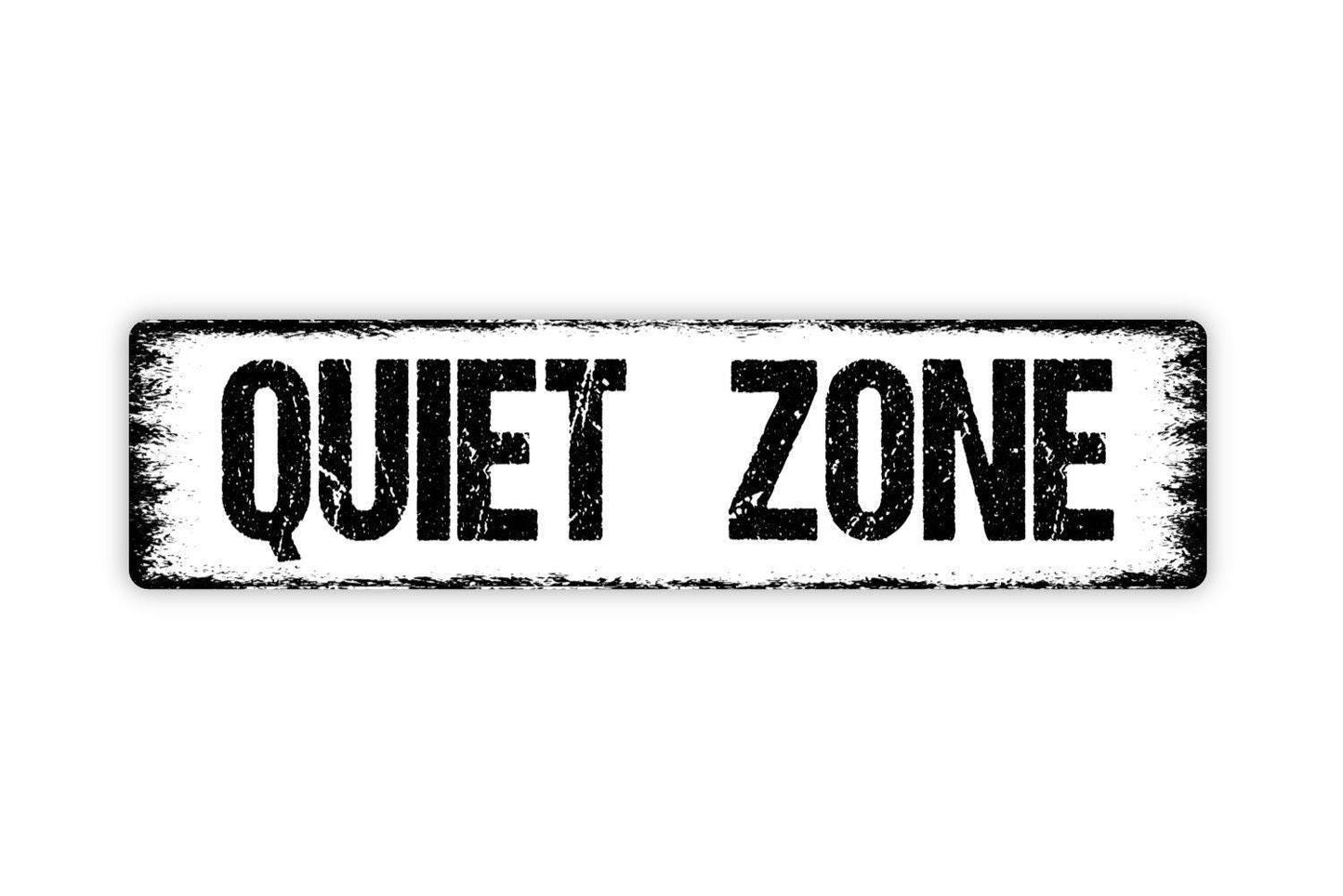 Quiet Zone Sign – Library or Study Room Wall Decor – Office or Classroom Quiet Area Sign – Metal Sign or Vinyl Sticker
