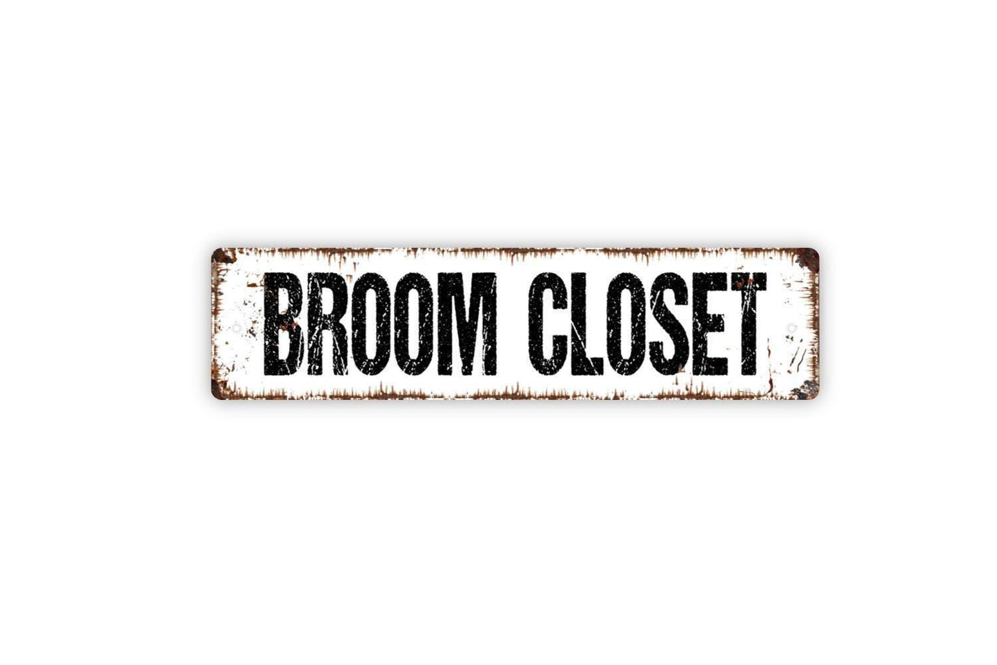 Broom Closet Sign – Metal Utility Room Label, Cleaning Closet Sign, Farmhouse Laundry or Storage Room Wall Décor