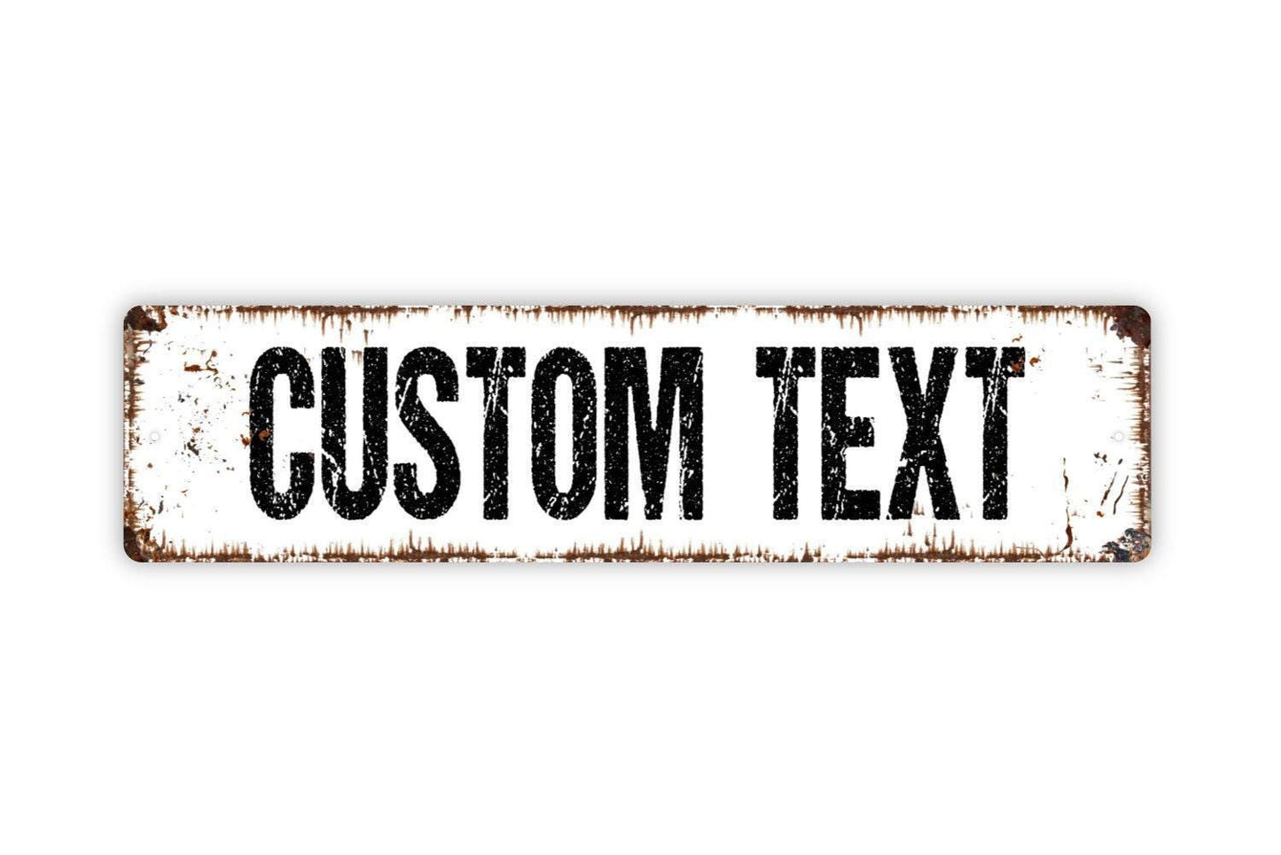 Custom Text Sign | Personalized Metal Sign or Vinyl Sticker | Create Your Own Wall Decor for Home Business Office Gift