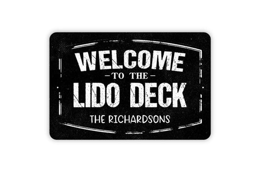 Personalized Welcome To The Lido Deck Sign - Custom Metal Wall Art Indoor Or Outdoor