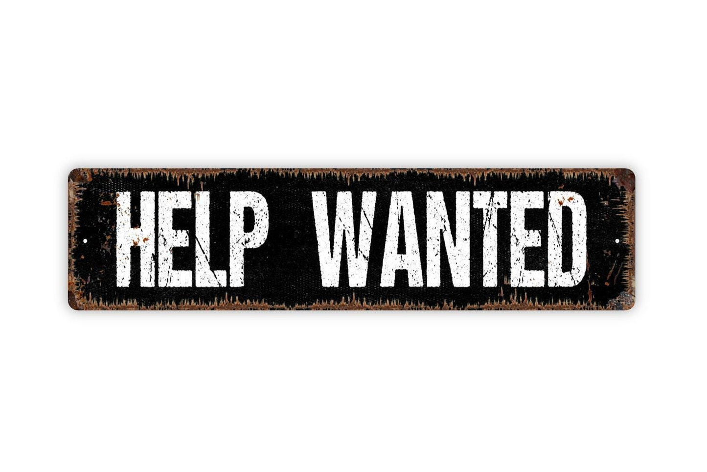 Help Wanted Sign Metal or Vinyl Sticker | Job Hiring Sign | Storefront Business Decor | Workplace Hiring Sticker | Restaurant Now Hiring