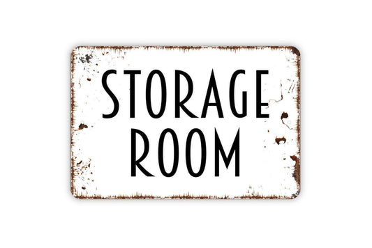 Storage Room Sign - Metal Wall Art - Indoor or Outdoor