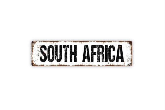 South Africa Sign - Wine Winery Vineyard Vinyl Sticker Or  Street Metal Sign or Door Name Plate Plaque