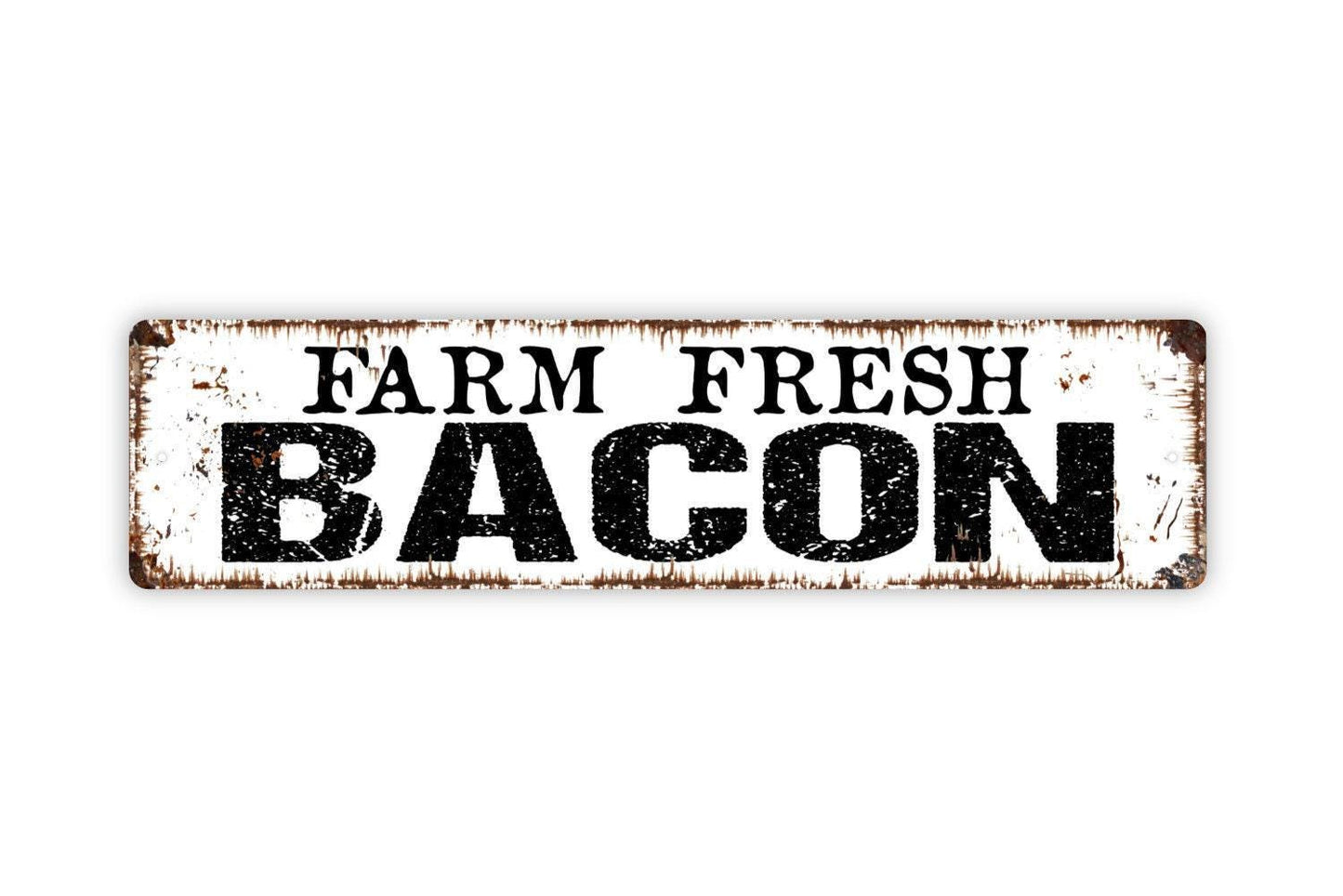 Farm Fresh Bacon Sign - Pig Hog Farm Farmer Ranch I Love Bacon Vinyl Sticker Or  Street Metal Sign or Door Name Plate Plaque