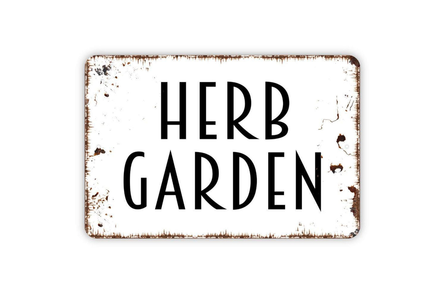Herb Garden Sign, Metal Sign, Farmhouse Contemporary Modern Wall Metal Sign