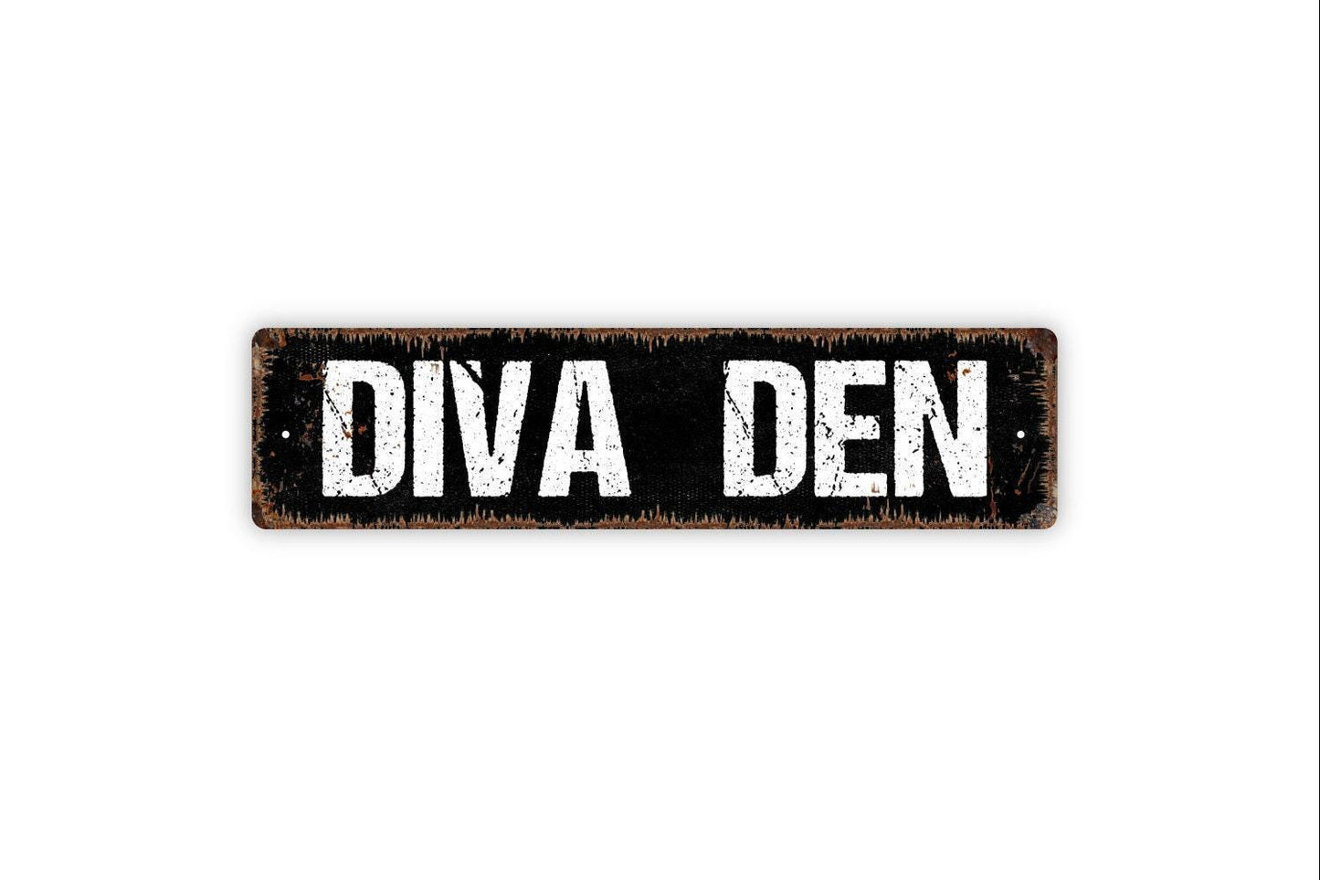 Diva Den Sign - She Cave Girls Only Funny Vinyl Sticker Or  Street Metal Sign or Door Name Plate Plaque