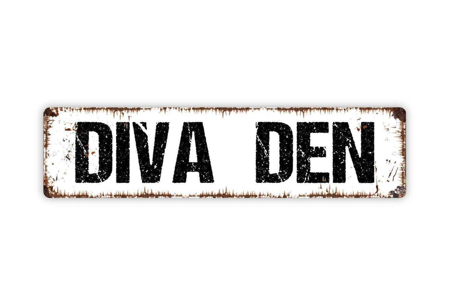 Diva Den Sign - She Cave Girls Only Funny Vinyl Sticker Or  Street Metal Sign or Door Name Plate Plaque