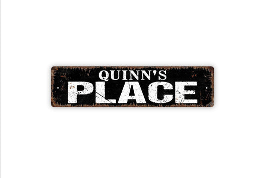 Personalized Place Sign - Custom Metal Sign Vinyl Sticker Or  Street Metal Sign or Door Name Plate Plaque