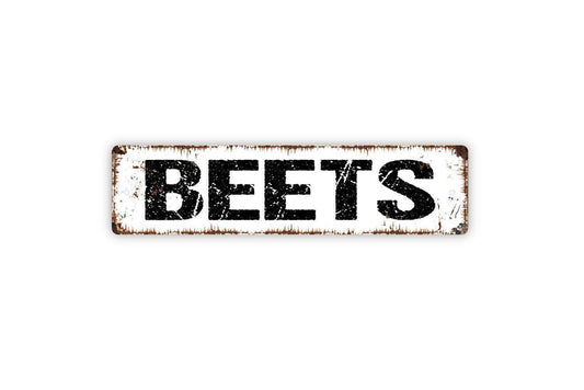 Beets Sign - Garden Marker Produce Farmers Market Vinyl Sticker Or  Street Metal Sign or Door Name Plate Plaque