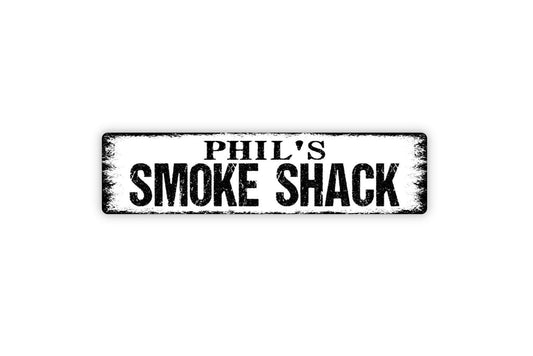 Personalized Smoke Shack Sign | Custom BBQ Sign | Barbecue Pit Sign | Outdoor Grill Decor | Metal Sign or Vinyl Sticker