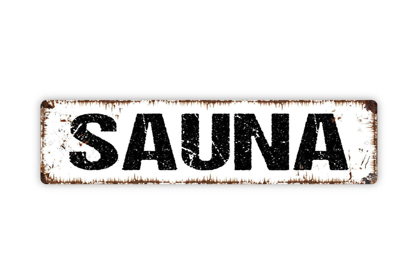 Sauna Sign - Vinyl Sticker Or  Metal Street Sign or Door Name Plate Plaque