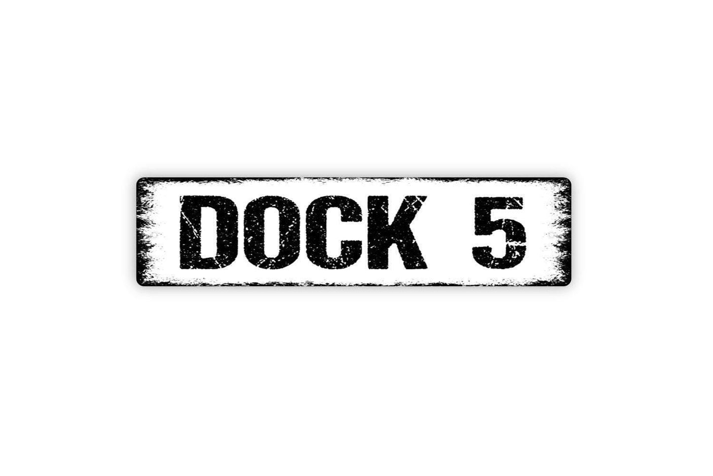Custom Numbered Dock Sign - Boat Lake Fishing Pier Vinyl Sticker Or  Street Metal Sign or Door Name Plate Plaque