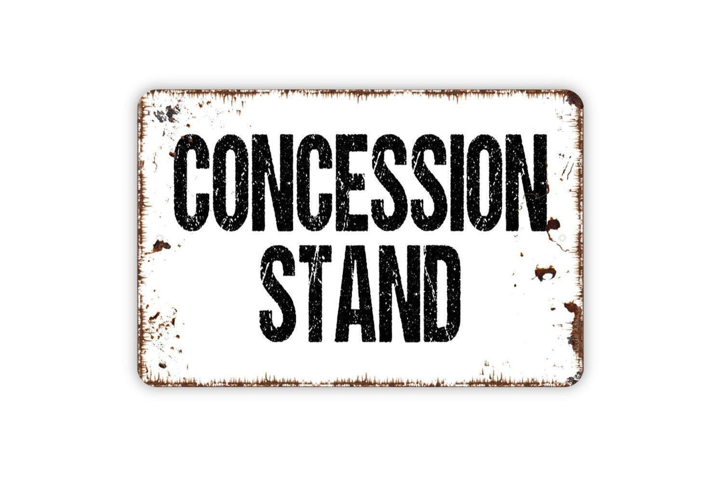 Concession Stand Sign - Metal Indoor or Outdoor Wall Art