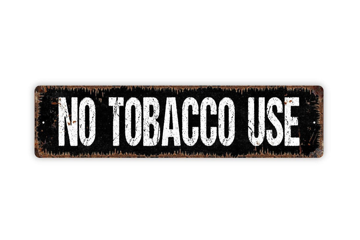 No Tobacco Use Sign - No Smoking No Vaping No Spitting Area Zone Vinyl Sticker Or  Street Metal Sign Or Door Name Plaque