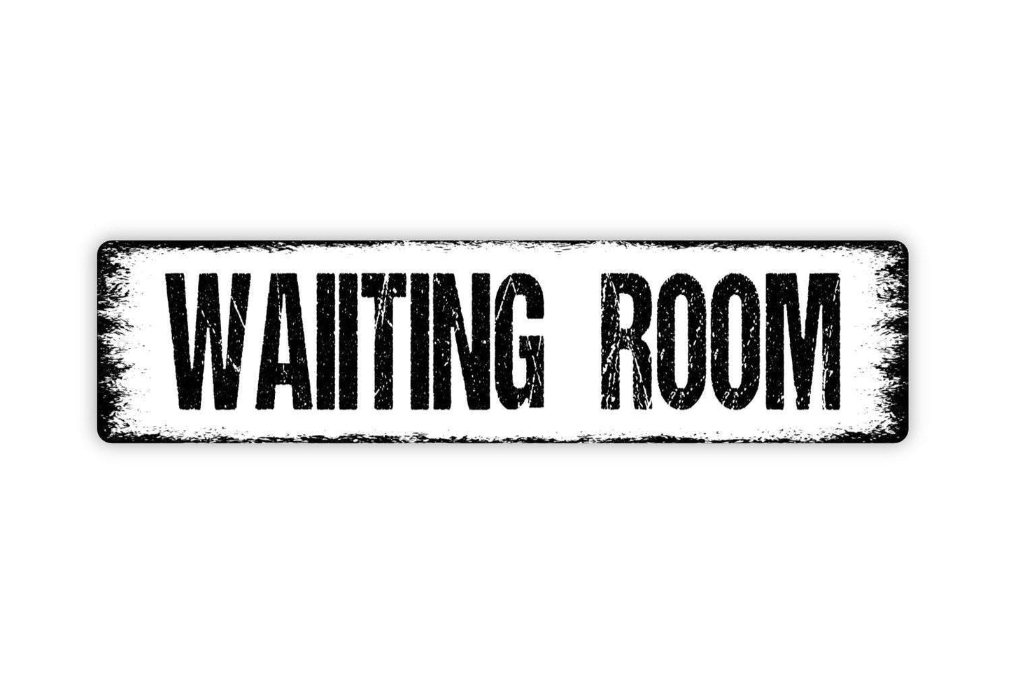 Waiting Room Sign - Office Reception Please Be Seated Vinyl Sticker Or  Street Metal Sign or Door Name Plate Plaque