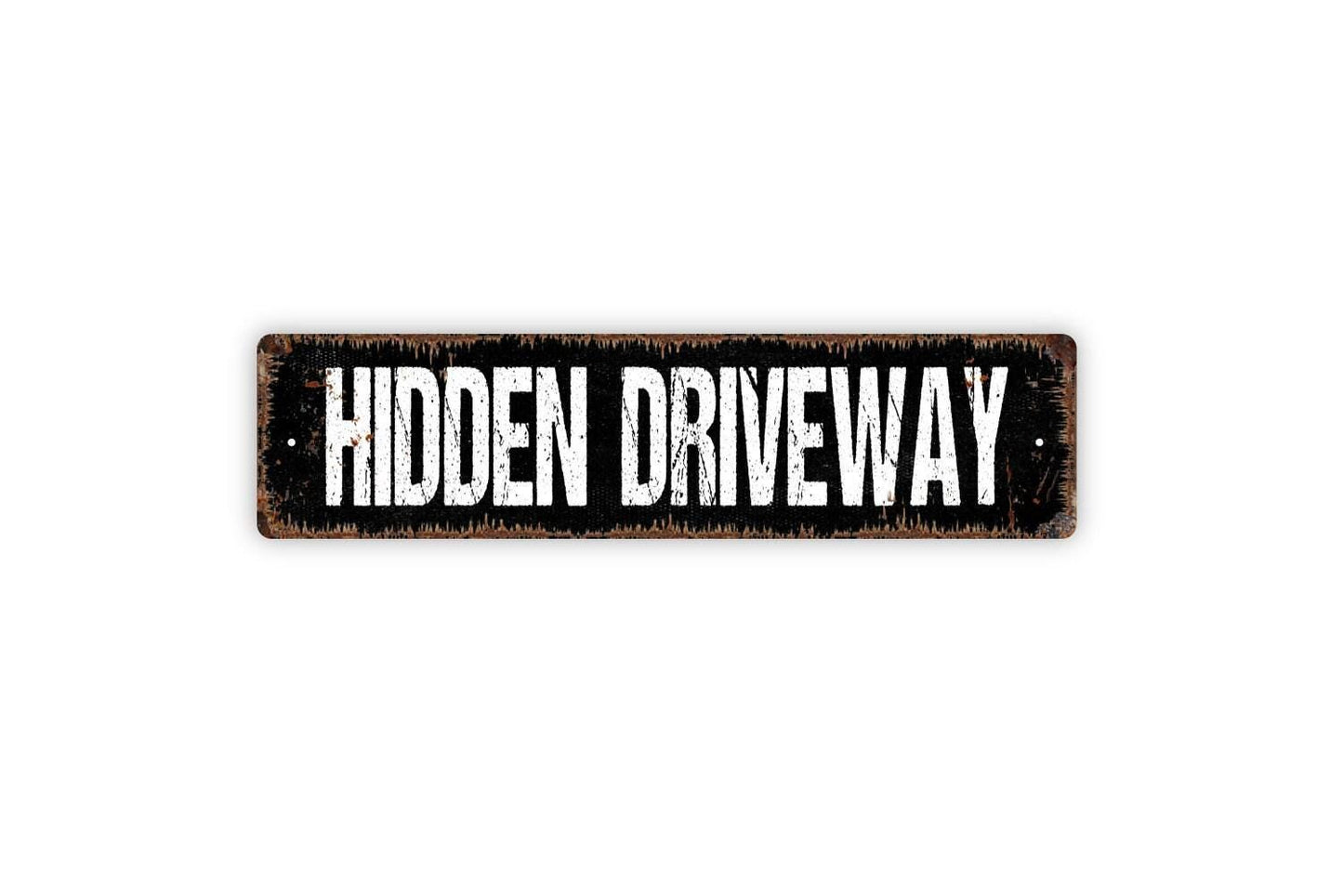 Hidden Driveway Sign - Caution Warning Notice Beware Vinyl Sticker Or  Street Metal Sign or Door Name Plate Plaque