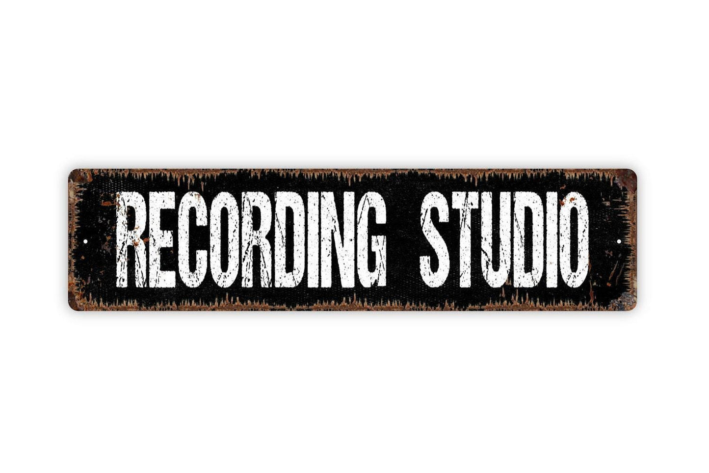 Recording Studio Sign - Music Voice Instrument Band Record Street Metal Sign or Door Name Plate Plaque