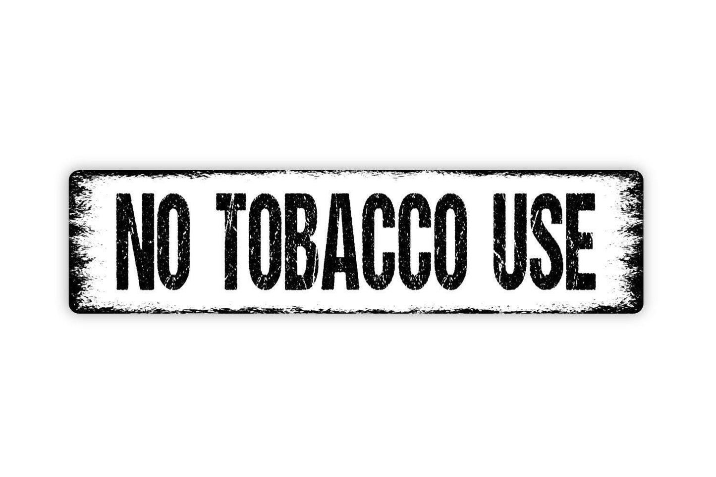 No Tobacco Use Sign - No Smoking No Vaping No Spitting Area Zone Vinyl Sticker Or  Street Metal Sign Or Door Name Plaque