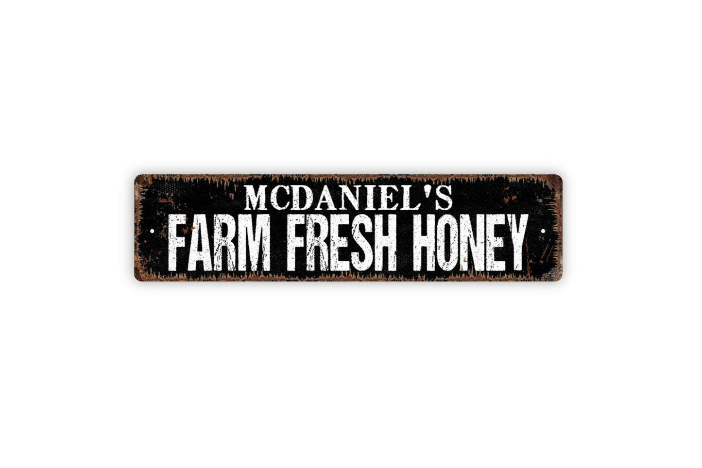 Personalized Farm Fresh Honey Sign - Custom Metal Sign, Vinyl Sticker Or  Street Sign or Door Name Plate Plaque