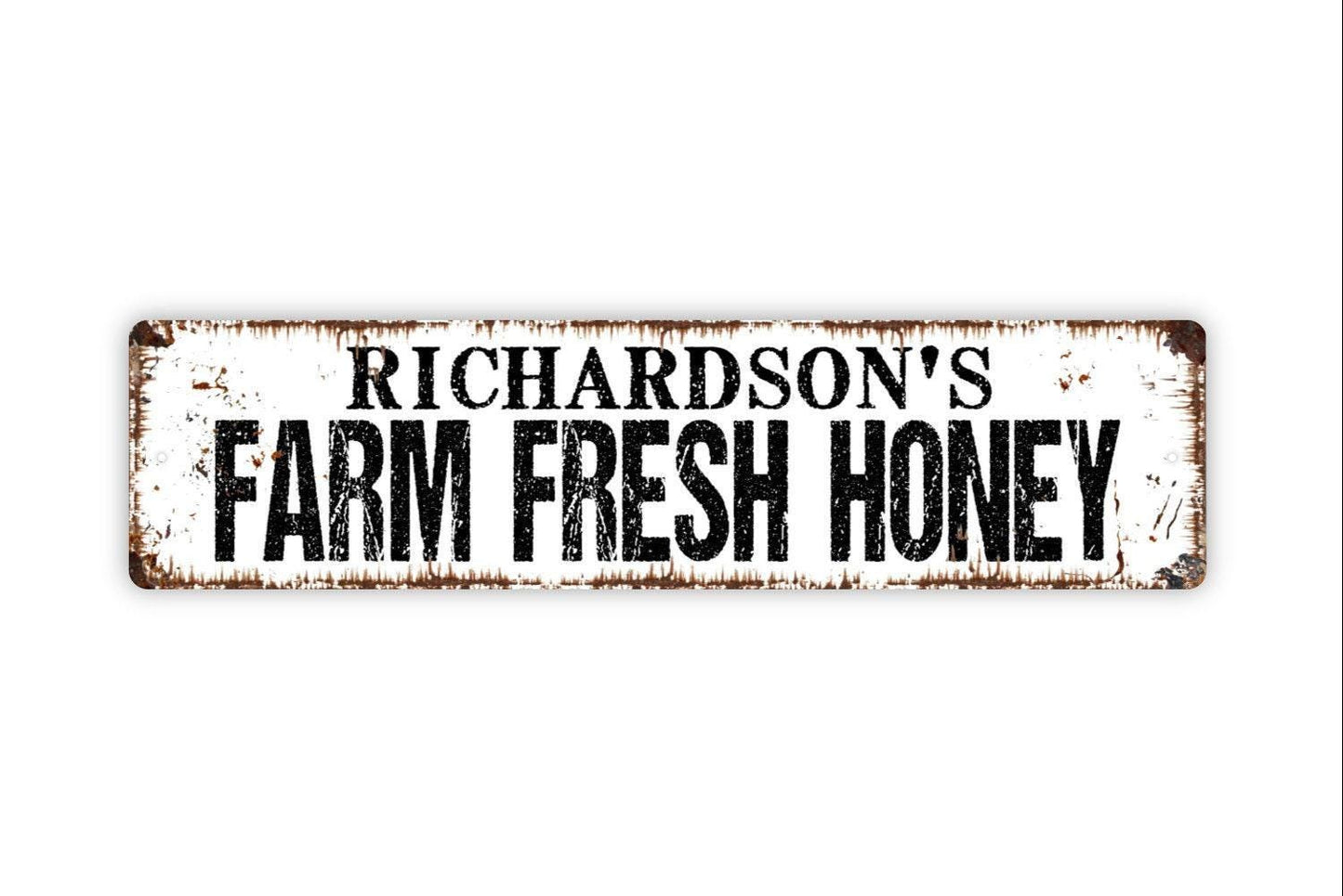 Personalized Farm Fresh Honey Sign - Custom Metal Sign, Vinyl Sticker Or  Street Sign or Door Name Plate Plaque