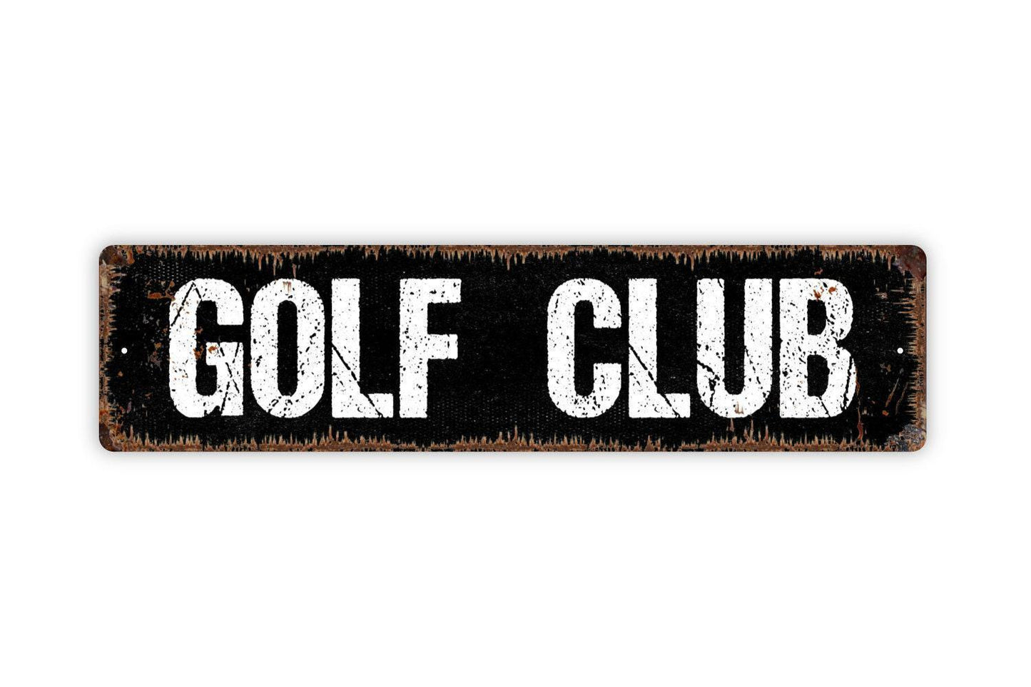 Golf Club Sign – Rustic Sports Wall Decor – Man Cave or Game Room Golf Sign – Golfer Gift Wall Art – Metal Sign or Vinyl Sticker
