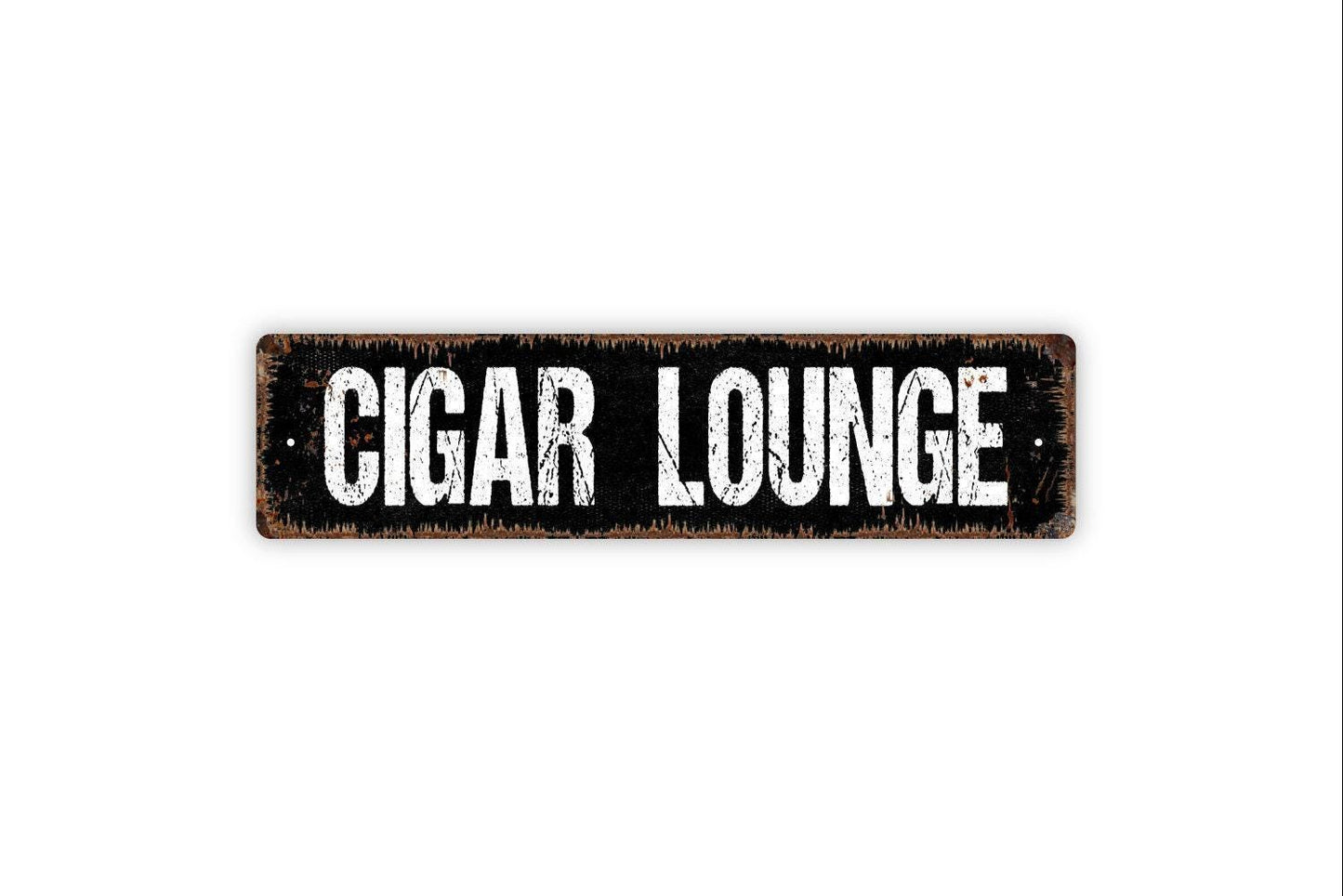 Cigar Lounge - Humidor Bar Pub Man Cave Vinyl Sticker Or  Street Metal Sign or Door Name Plate Plaque