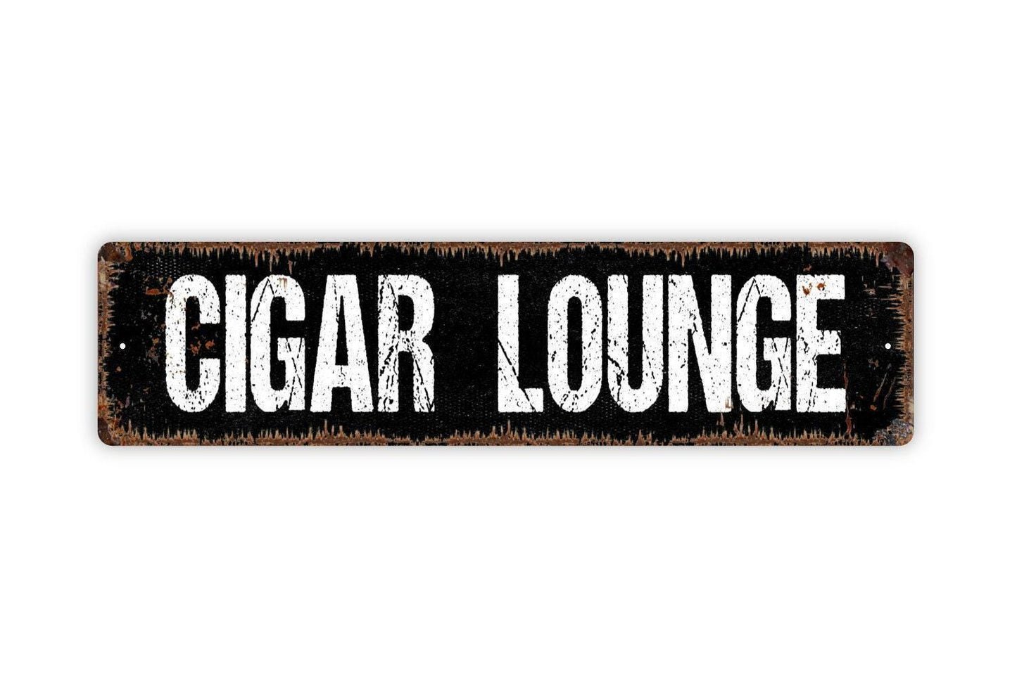 Cigar Lounge - Humidor Bar Pub Man Cave Vinyl Sticker Or  Street Metal Sign or Door Name Plate Plaque