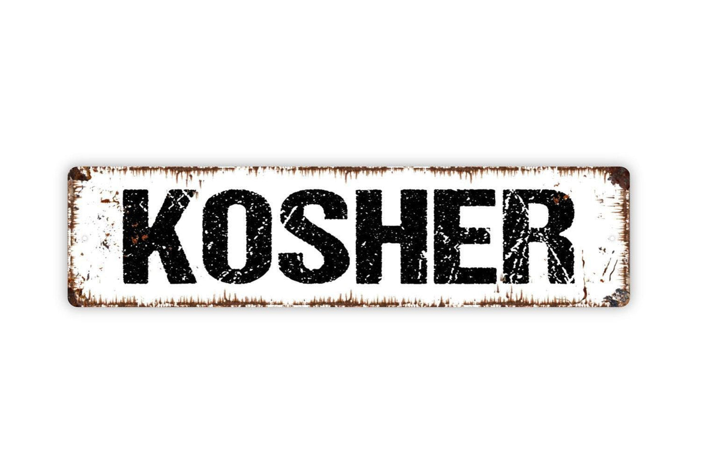 Kosher Sign - Jewish Wine Winery Vineyard Vinyl Sticker Or  Street Metal Sign or Door Name Plate Plaque