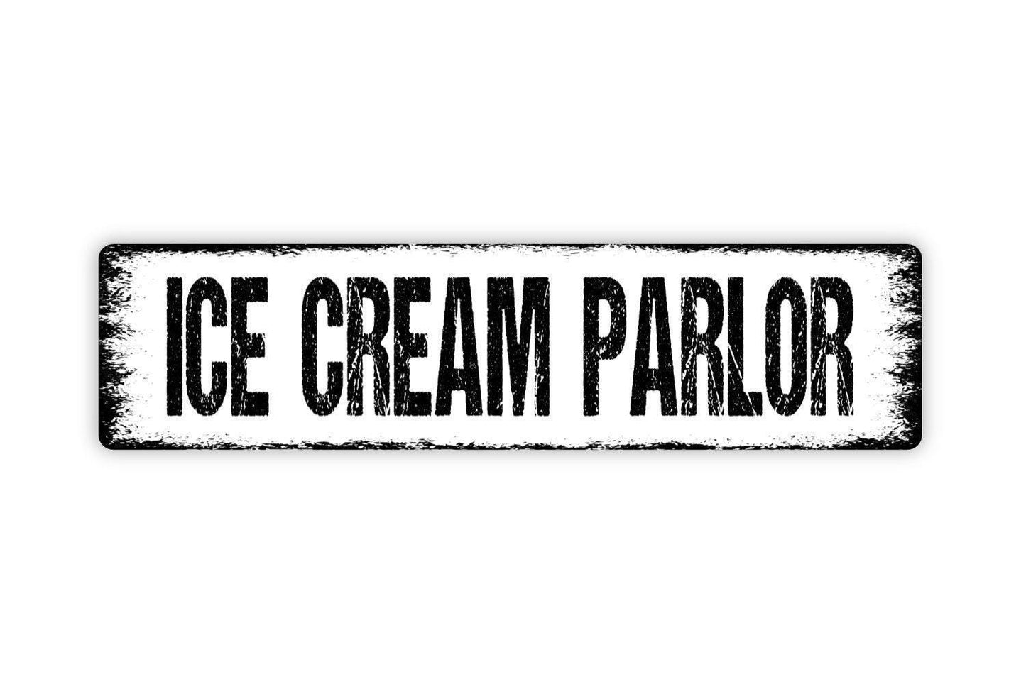 Ice Cream Parlor Sign | Metal Wall Sign | Vinyl Sticker | Ice Cream Shop Decor | Kitchen Wall Art | Sweet Shop Sign | Farmhouse Wall Decor