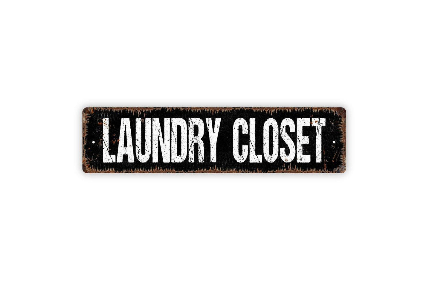Laundry Closet Sign | Rustic Farmhouse Laundry Room Wall Decor | Funny Organization Utility Space Wall Art | Metal Sign or Vinyl Sticker