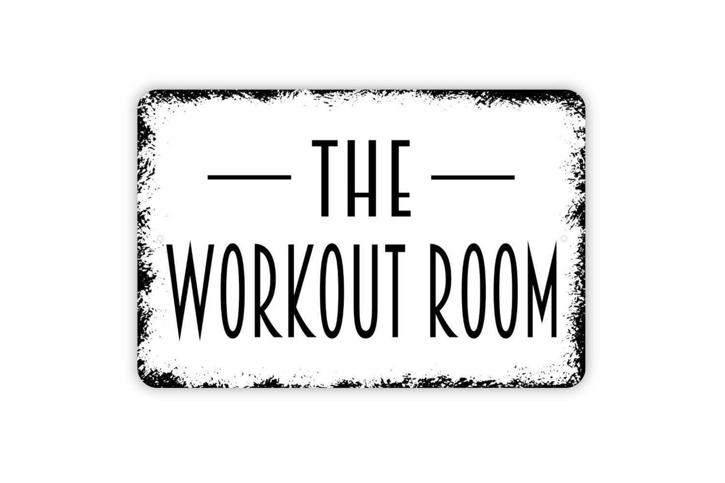 The Workout Room Sign - Home Fitness Gym Metal Wall Art