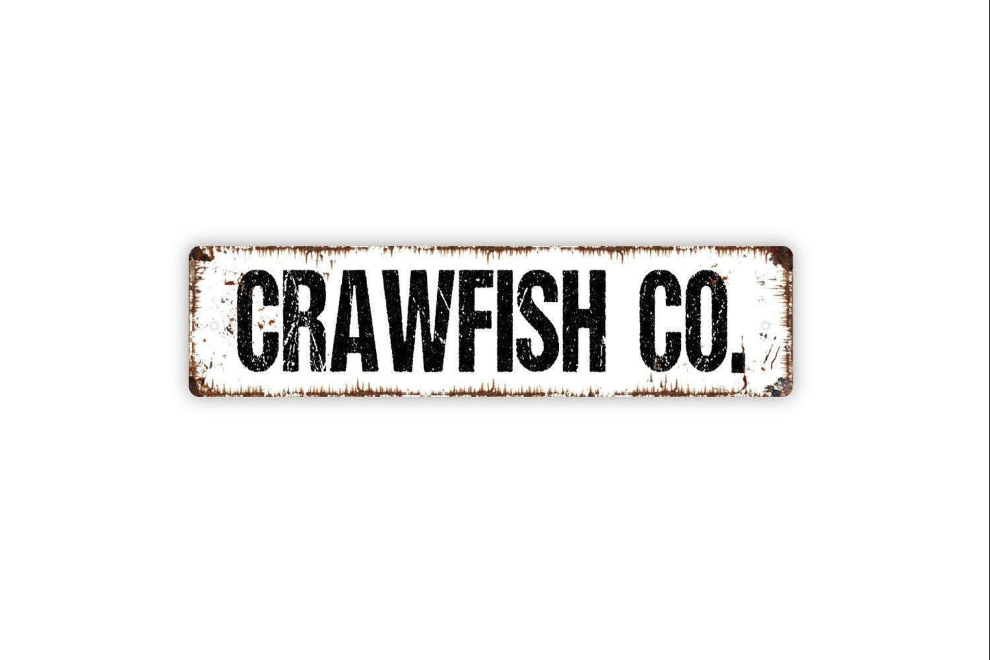 Crawfish Company Sign - Crawfish Boil Broil Seafood Shrimp Kitchen Vinyl Sticker Or  Street Metal Sign or Door Name Plate Plaque