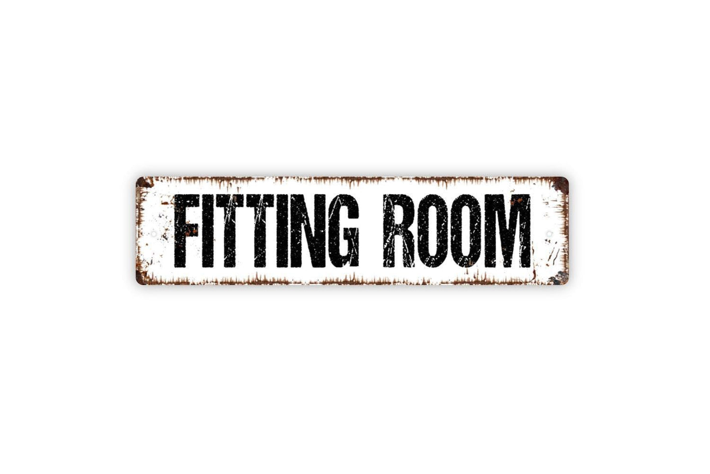 Fitting Room Sign - Dressing Room Try On Boutique Store Theater Theatre Vinyl Sticker Or  Metal Street Sign or Door Name Plate Plaque