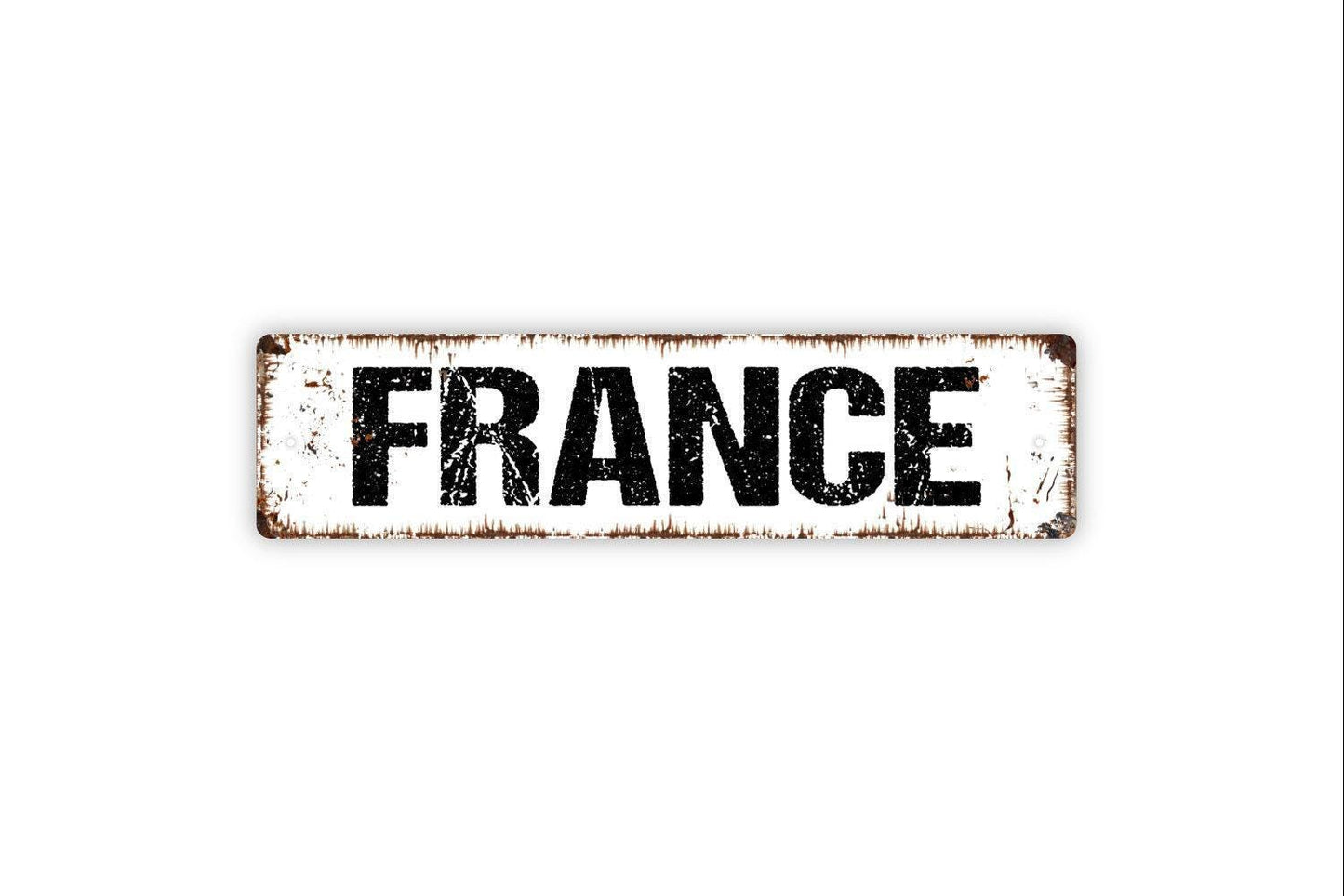France Sign - Choose Your Country City State Welcome Vinyl Sticker Or  Street Metal Sign or Door Name Plate Plaque