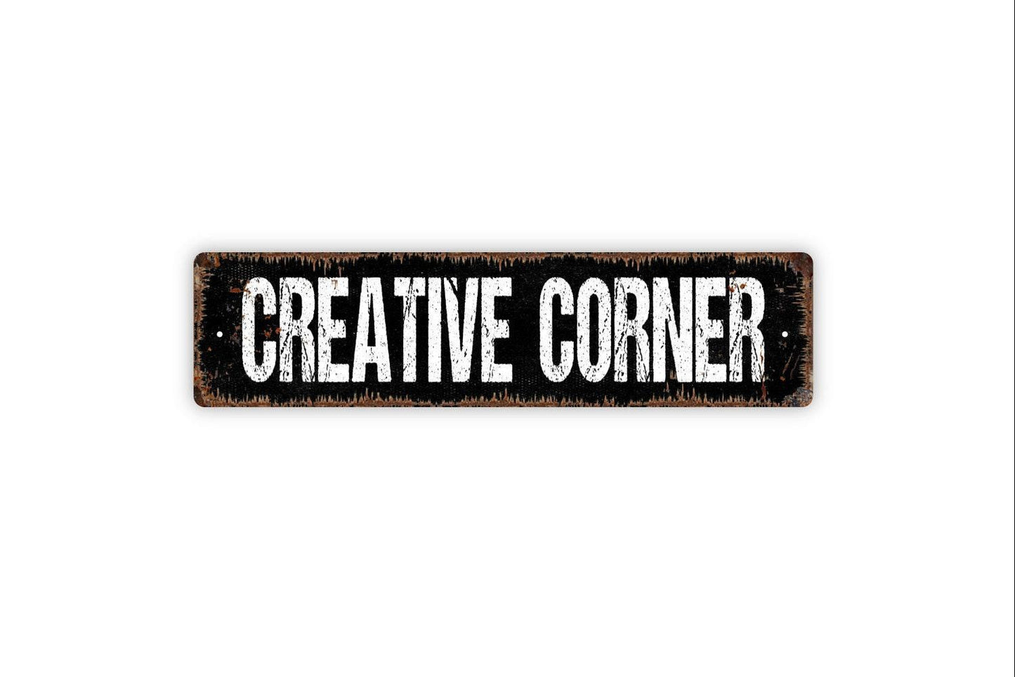 Creative Corner Sign - School Creativity Art Hobby Room Craft Space Vinyl Sticker Or  Metal Street Sign or Door Name Plate Plaque