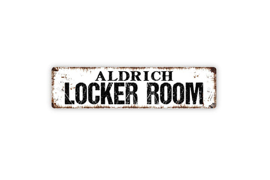 Personalized Locker Room Sign, Custom Metal Sign, Vinyl Sticker Or  Street Sign or Door Name Plate Plaque