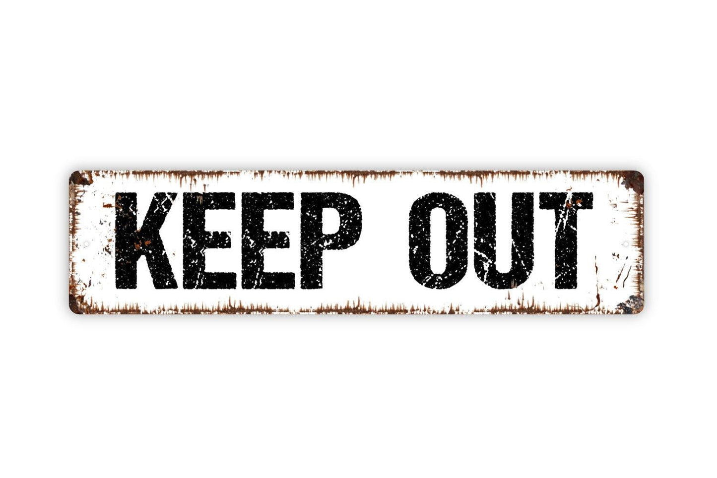 Keep Out Sign - Do Not Enter Private Property No Trespassing Vinyl Sticker Or  Street Metal Sign or Door Name Plate Plaque