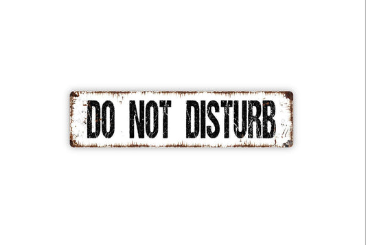 Do Not Disturb Sign | Rustic Bedroom Wall Decor | Farmhouse Door or Office Sign | Custom Metal Sign or Vinyl Sticker | Guest Room Wall Art