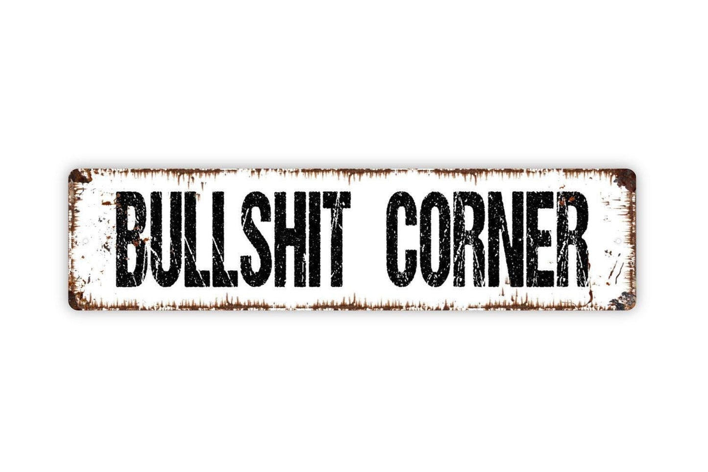 Bullshit Corner Sign - Funny Bar Pub Home Small Talk Friends Vinyl Sticker Or  Street Metal Sign or Door Name Plate Plaque