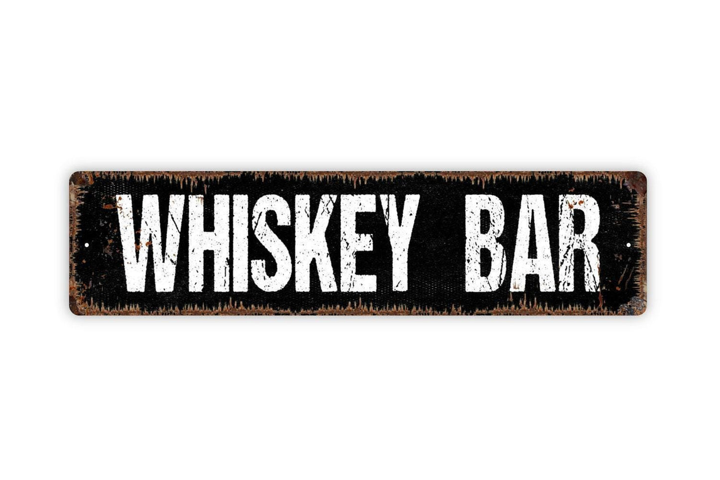 Whiskey Bar Sign - Metal Vinyl Sticker Or  Street Sign or Door Name Plate Plaque