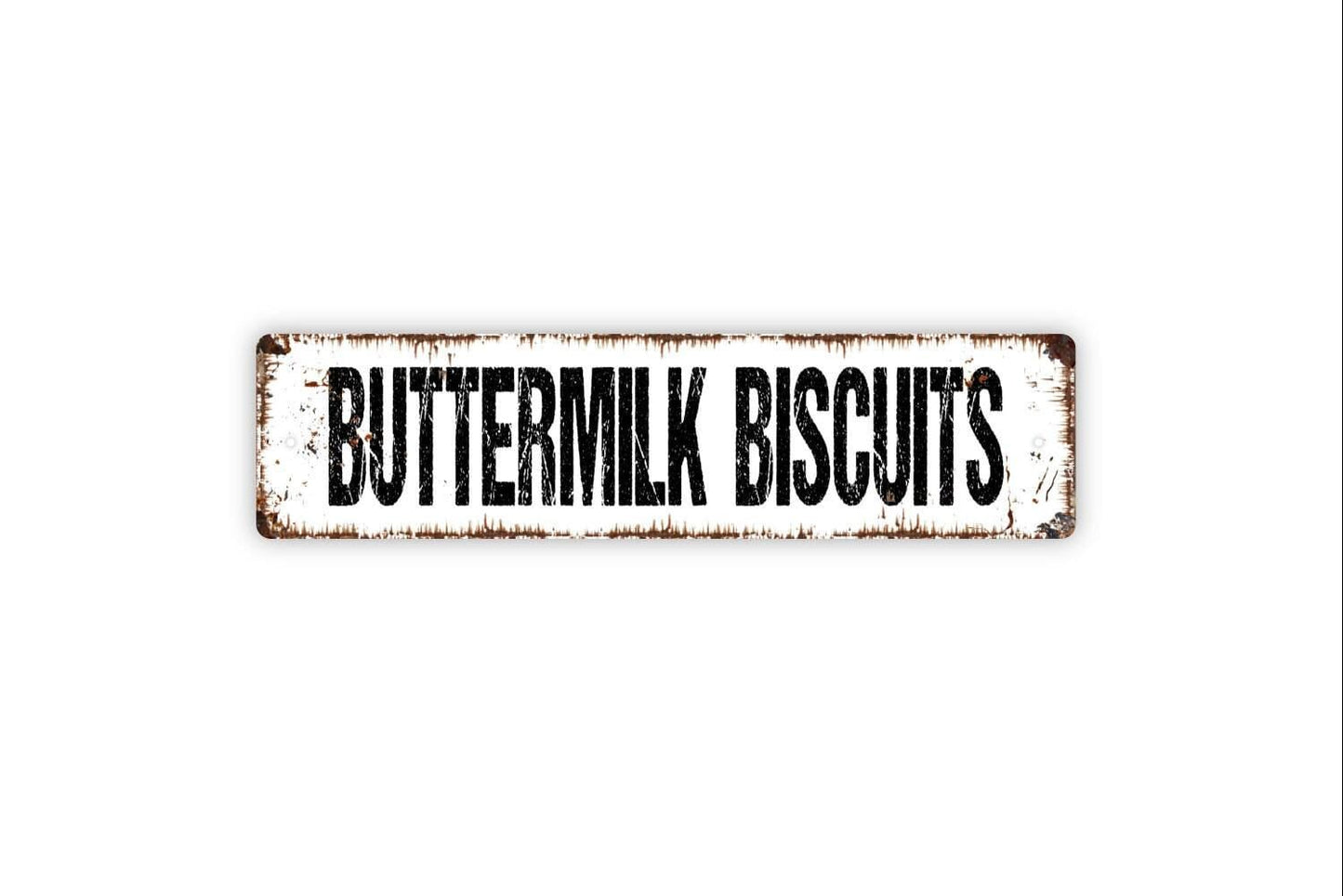 Buttermilk Biscuits Sign - Bakery Breakfast Baked Goods Kitchen Vinyl Sticker Or  Street Metal Sign or Door Name Plate Plaque