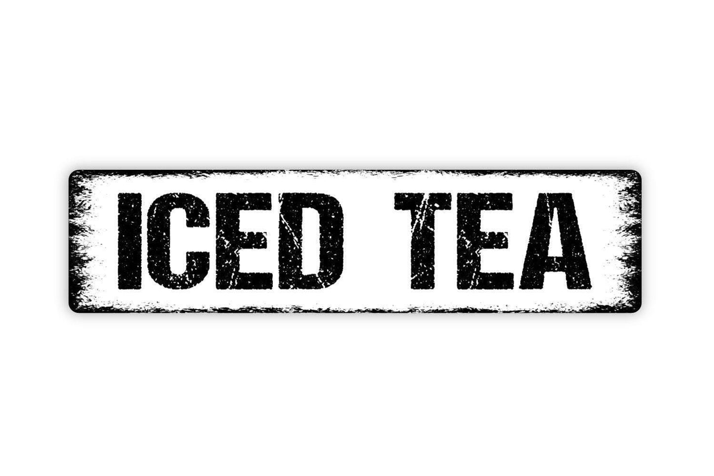 Iced Tea Sign Metal or Vinyl Sticker | Rustic Kitchen Decor | Sweet Tea Sign | Farmhouse Dining Room Sign | Country Kitchen Wall Art