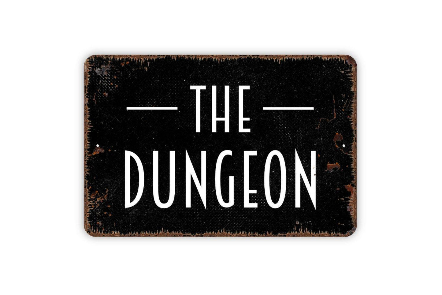 The Dungeon Sign | Funny Room Wall Decor | Metal Sign or Vinyl Sticker for Basement Game Room Bar Dorm Man Cave