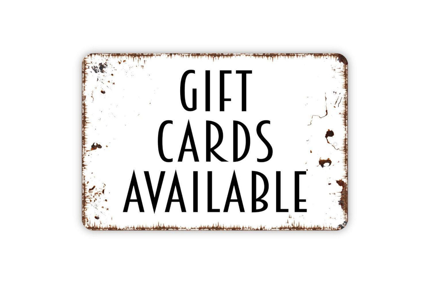 Gift Cards Available Sign, Metal Sign, Custom Farmhouse Kitchen Wall Metal Sign