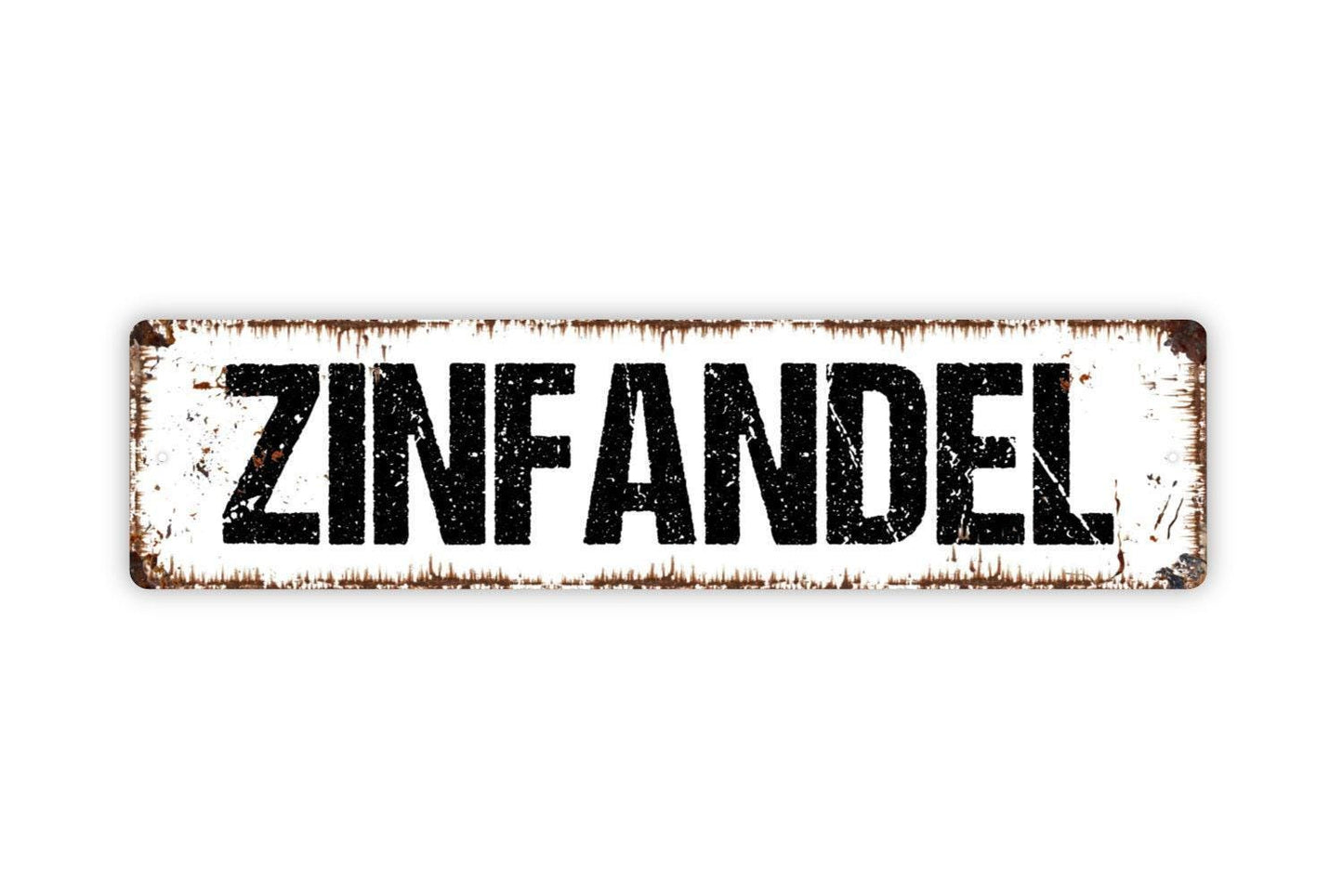 Zinfandel Sign - Berry Dark Fruit Wine Winery Vinyl Sticker Or  Street Metal Sign or Door Name Plate Plaque