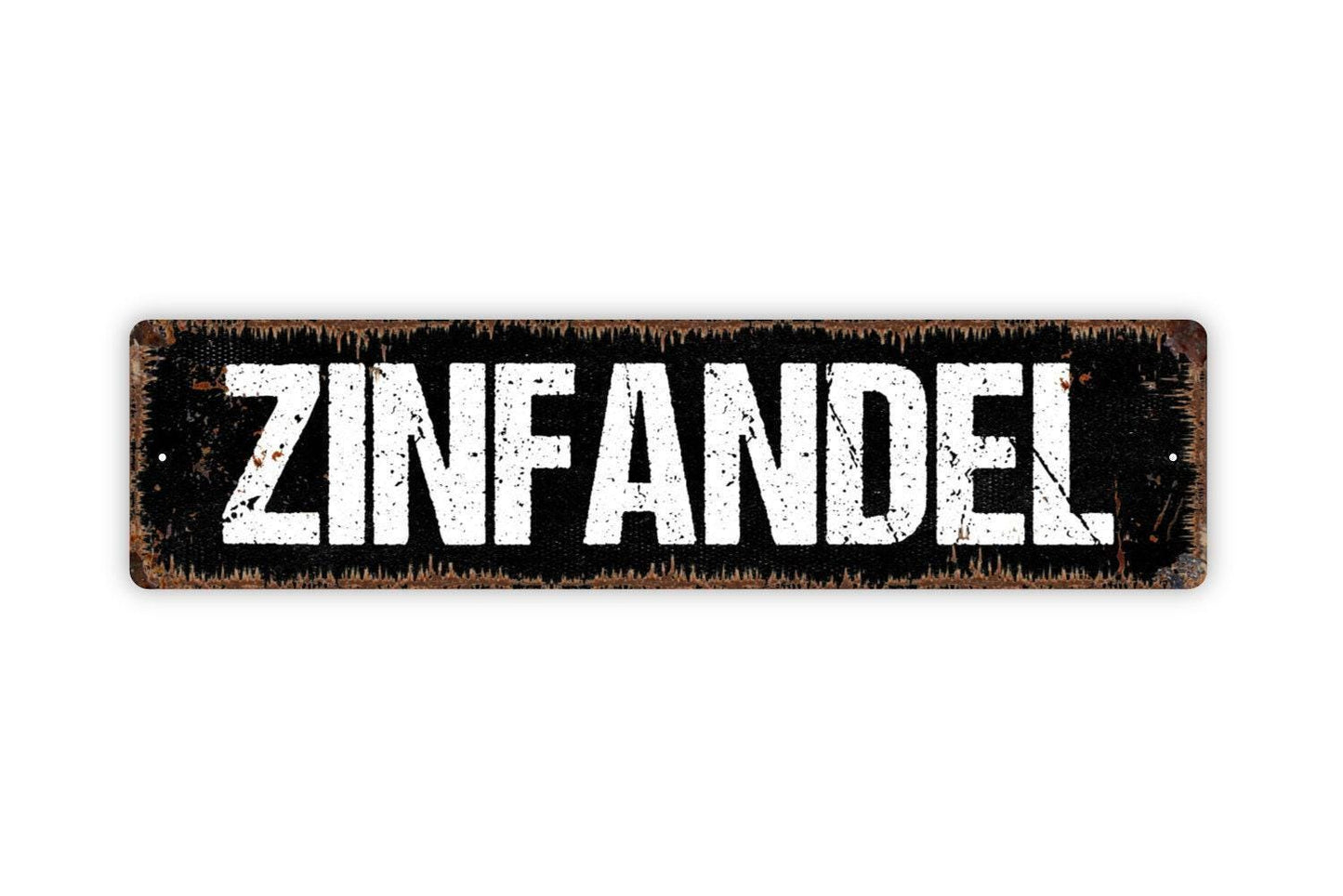Zinfandel Sign - Berry Dark Fruit Wine Winery Vinyl Sticker Or  Street Metal Sign or Door Name Plate Plaque
