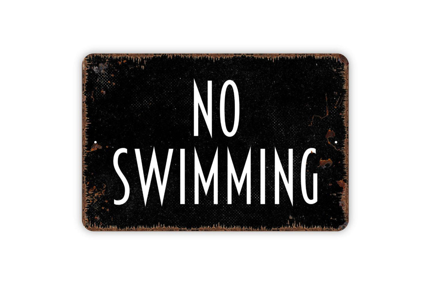 No Swimming Sign - Private Property Metal Indoor or Outdoor