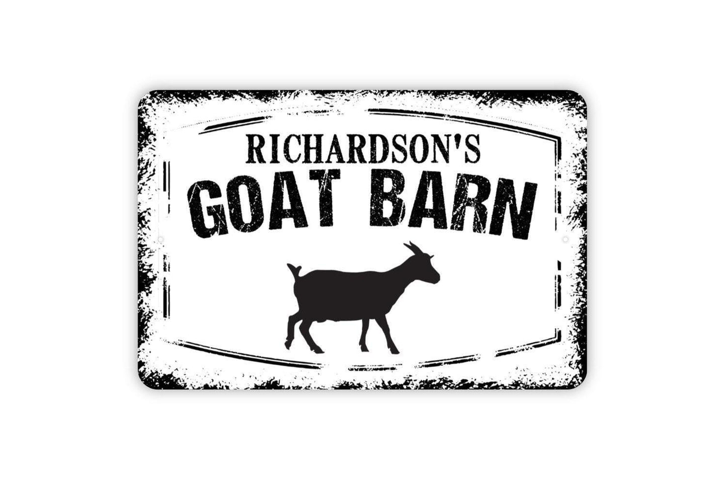 Personalized Goat Barn Sign - Custom Your Name Goat House Farm Metal Wall Art Indoor Or Outdoor