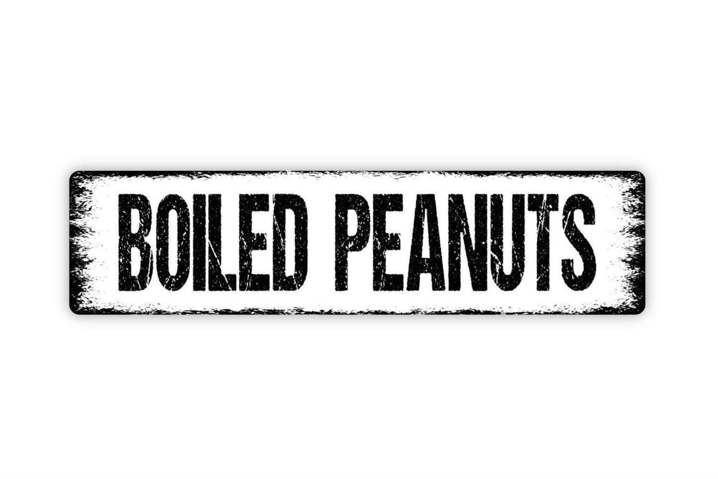 Boiled Peanuts Sign - Vegetables Garden Marker Produce Farmers Market Vinyl Sticker Or  Street Metal Sign or Door Name Plate Plaque